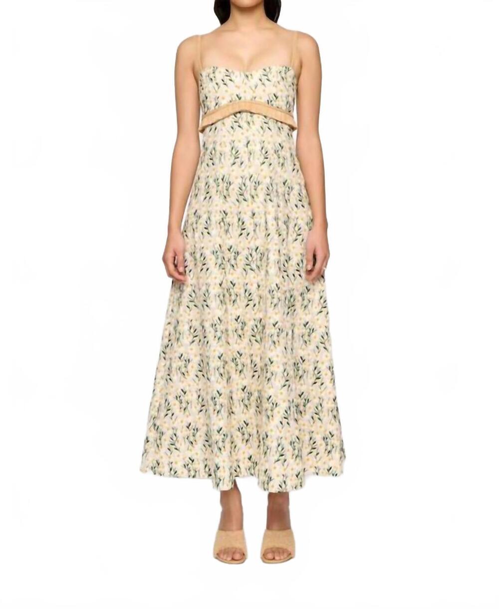 NEW CLEA salvador midi dress in daisy meadow